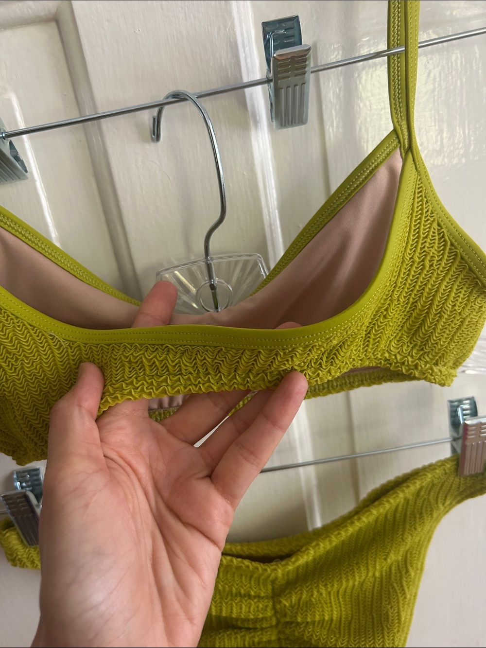 Olive Textured Rib Two-Piece Bikini Set - Picture 4 of 15